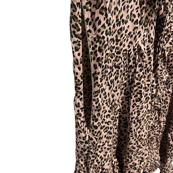 Anthropologie Maronie Leopard Print Ruffled Dress Size Small - Picture 5 of 7